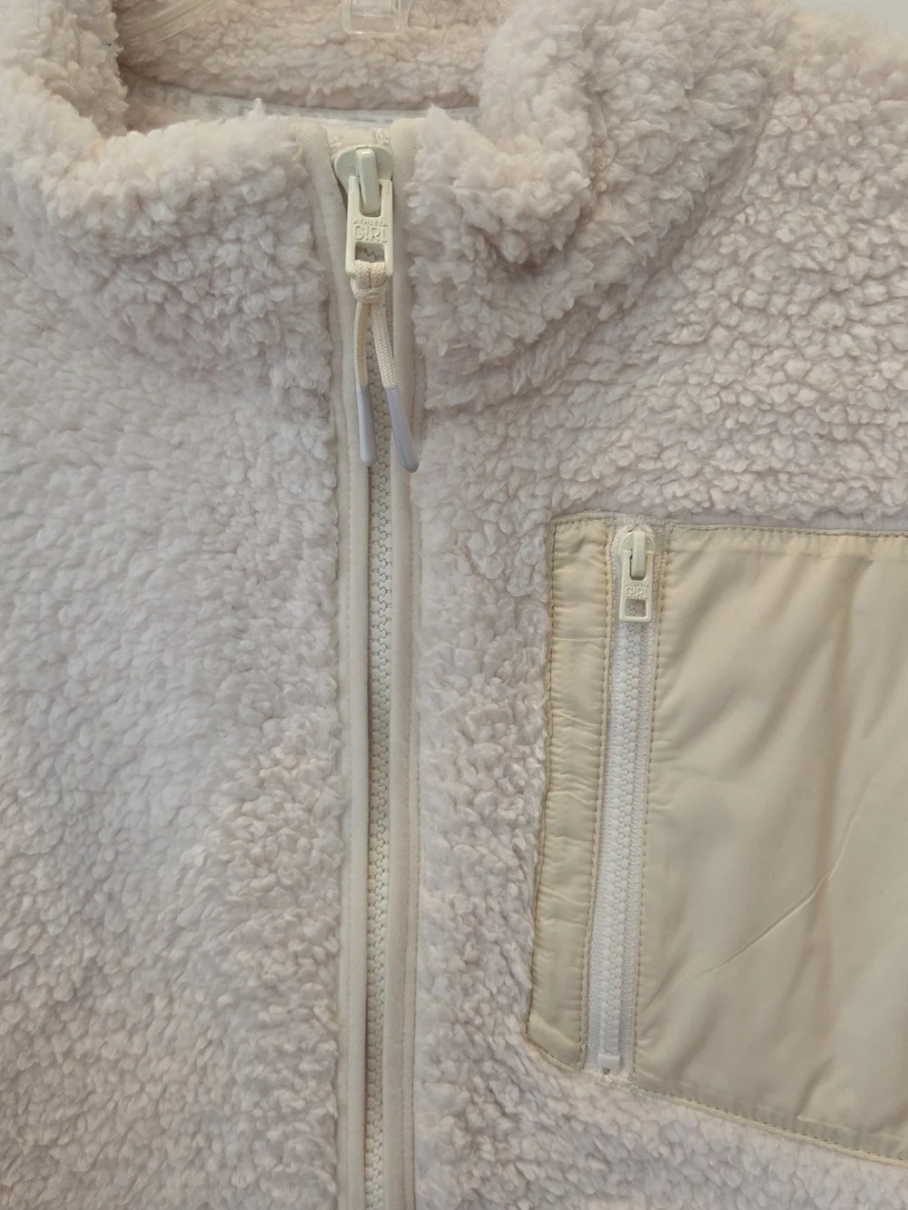 Athleta Cream Sherpa Full-Zip Jacket for Kids